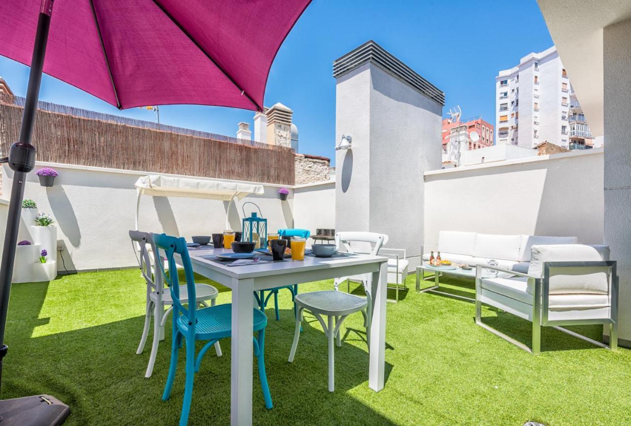 شقة Atico Con Terraza Ac 1Hab En El Centro Y Piscina Comunitaria مالقة المظهر الخارجي الصورة