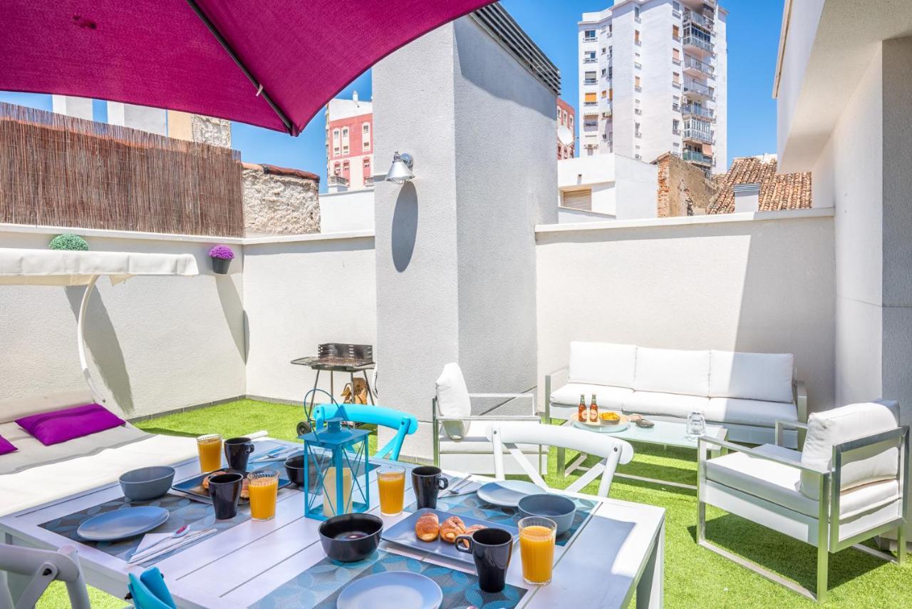 شقة Atico Con Terraza Ac 1Hab En El Centro Y Piscina Comunitaria مالقة المظهر الخارجي الصورة